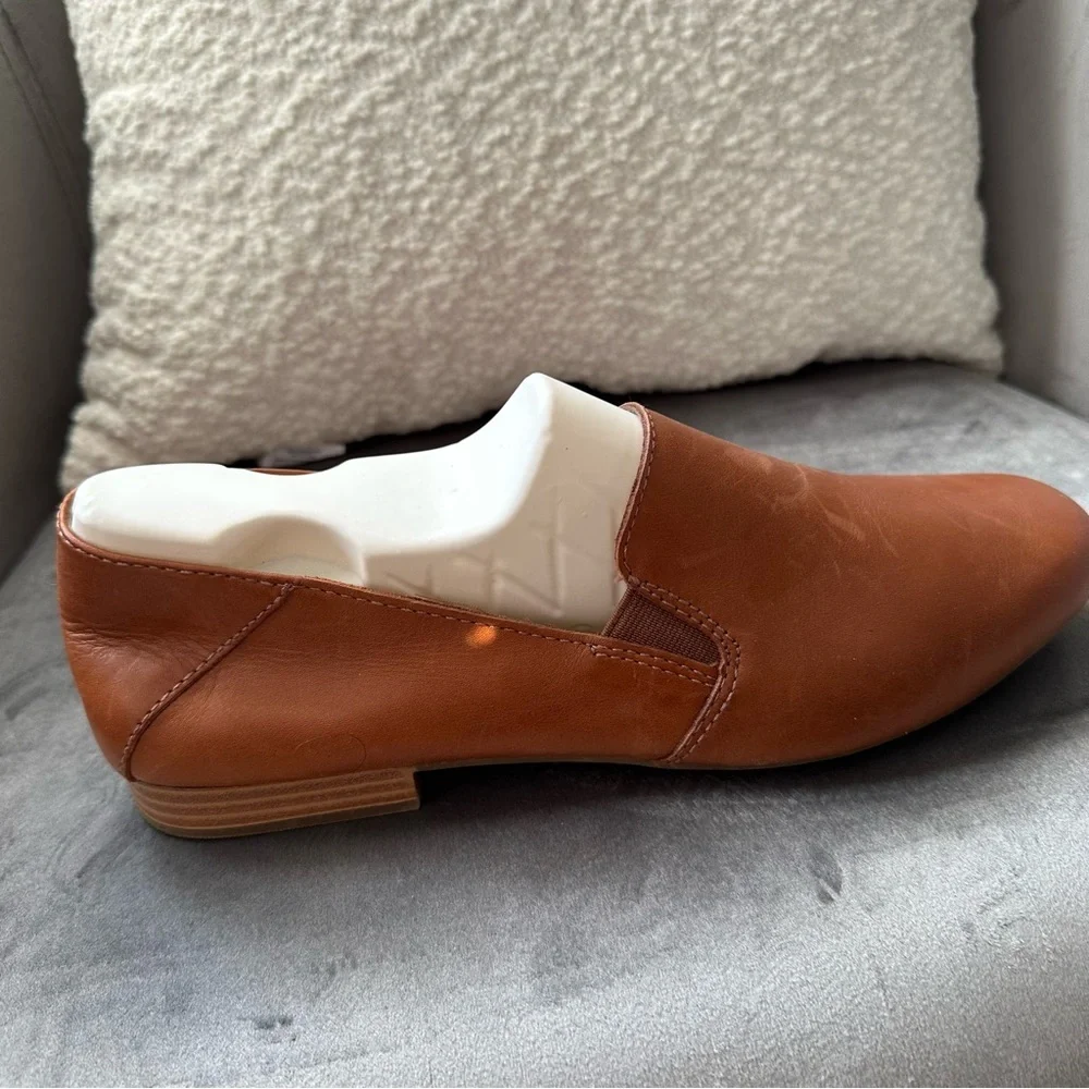 Earth Origins Ryanne Brown Leather Slip-On Loafers Womens US 9 Wide Comfort